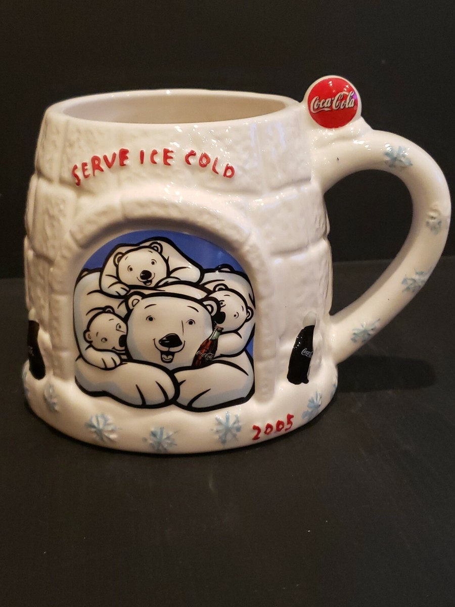 Coca Cola Mug 2005 Igloo Polar Bear Coffee Cup Serve Ice Cold Coke  Collectible | eBay