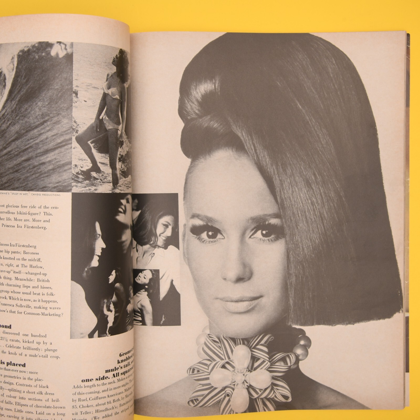 Vintage Vogue Magazine January 1, 1966 Fashion and Beauty Audrey