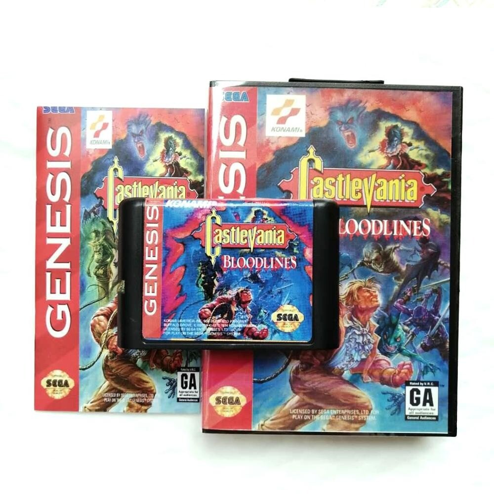 Castlevania Bloodlines 16 bit box & manual Sega Genesis Mega drive video  game | eBay