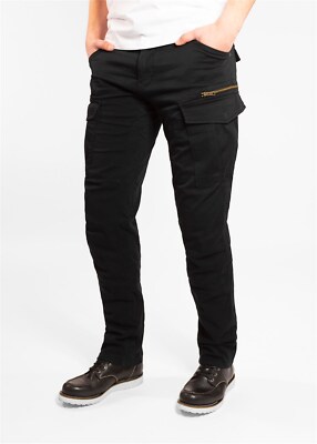 John Doe Stroker Cargo XTM Black Pant Gr. 34/36 - Schwarz, Motorrad Jeans Hose