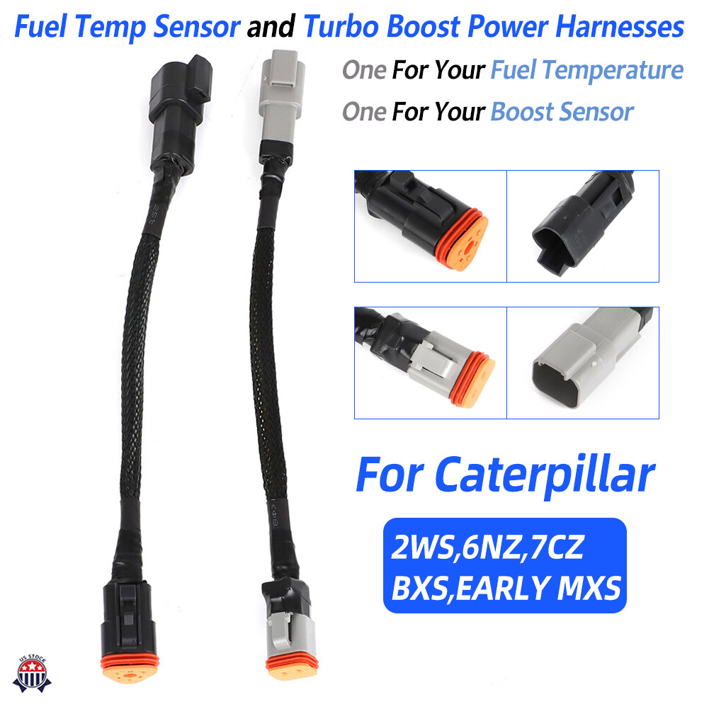 Fuel Temp Sensor and Turbo Boost Power Harness For Caterpillar 2WS