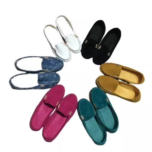 Damen-Loafer Freizeit flach rund geschnitten weich Wanderschuhe Frühling Herbst Übergröße - Bild 20 von 31