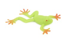 Tree Frog Toy, 4 Piece Set, Green, Realistic Rubber Model, Gift, 2 1/2" US12 B58