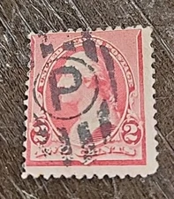 Scott #219d Washington 2 Cent U.S. Postage Stamp 1890-93 Canceled 
