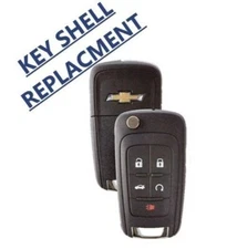 Chevrolet Flip Remote Key SHELL CASE 2010-2017 5 Buttons Chevy LOGO Top Quality