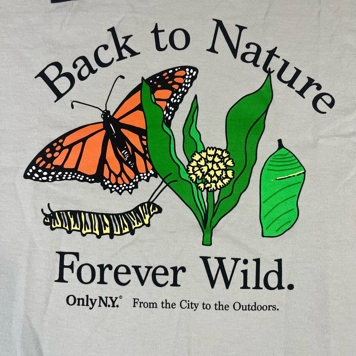 【ONLY NY】ONLY NY Back To Nature Tee Only Ny Back To Nature Forever Wild T Shirt Adult Sz XS New