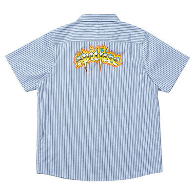 Spitfire Wheels Shirt Chrome Venom Work Shirt Light Blue/Navy