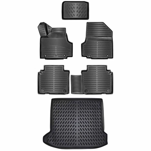 ELMASLINE 3D Gummimatten & Kofferraumwanne & Frunkmatte Set für TESLA MODEL Y ab - Bild 1 von 9