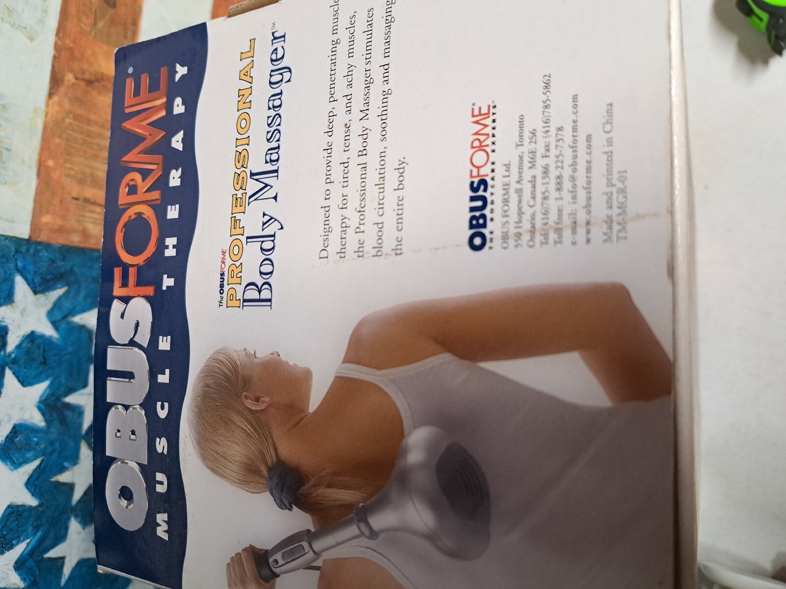 Professional Body Massager with 9 foot Power Cord Obus NEW In Original