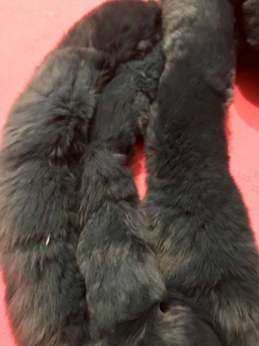 Sciarpa Pelliccia Lapin Blu Verde Petrolio Donna Ragazza Bambina Nuova Affare - Foto 3 di 5