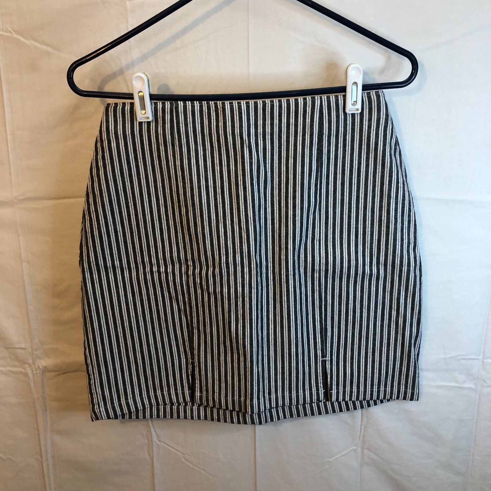 Hollister Mini Skirt S Ultra High Rise Striped A Pockets Slit NWT Zipper-image