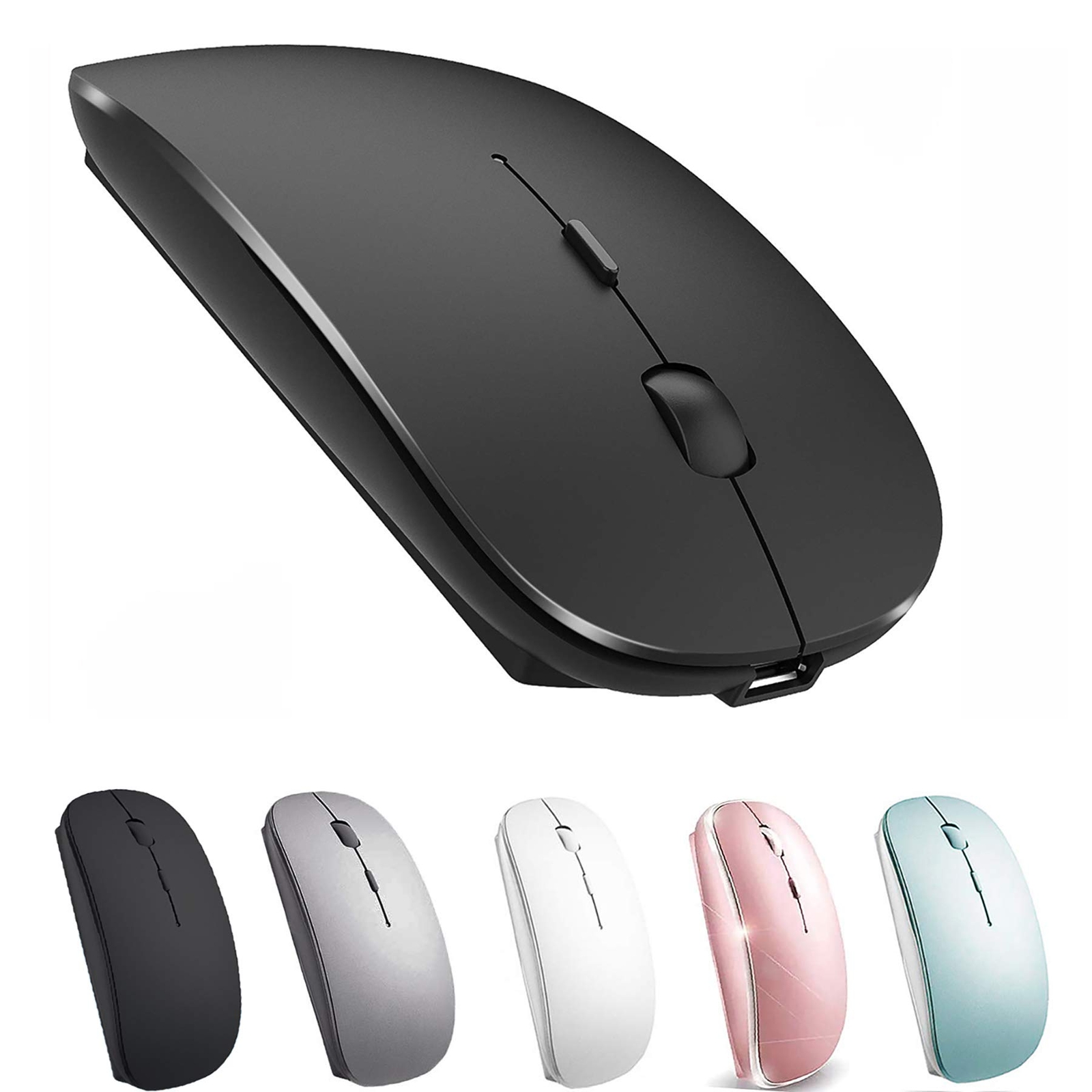 Wireless Mouse Compatible with MacBook Pro Air iMac Laptops and Desktops-image