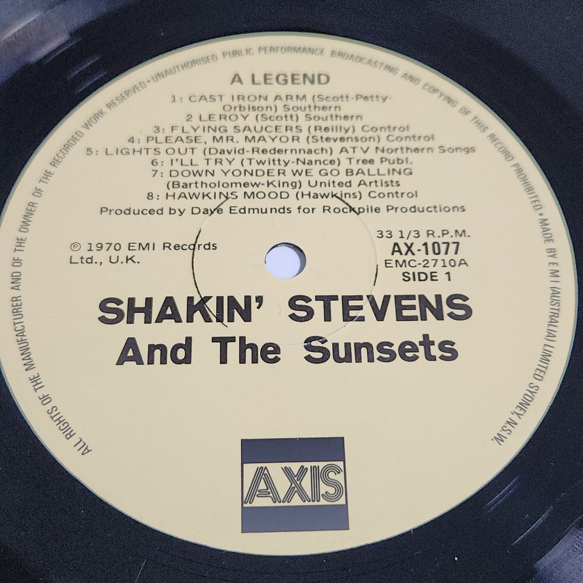 SHAKIN' STEVENS & THE SUNSETS - 'A Legend' 12
