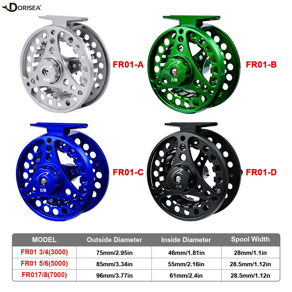 aliexpress fly fishing reels Dorisea 3/4 5/6 7/8 Fly Fishing Reel Large Arbor Aluminum SuperLight Fly  Reel