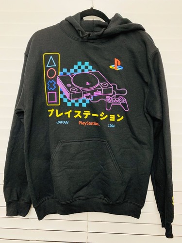Totalmente nuevo para hombre Sudadera con capucha Negro Mediano Playstation  con gráficos impresionantes | eBay