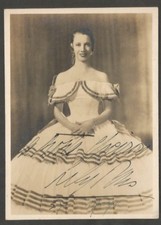 Real Photo Lily Pons French Opera Soprano w Original Signed 1934 Size 6 3/4