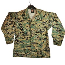 Digital Woodland Camo Combat Shirt Size Medium BDU Cargo gorpcore outdoor Work