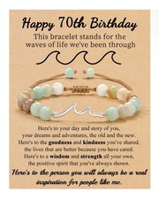 70th Birthday Gifts for Women 70 Year Old Birthday Gifts for Grandma Mom Beaded