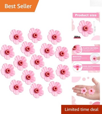 16 Hummingbird Feeder Replacement Parts | UV Resistant Pink Flowers for Outdoors