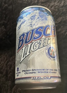 Busch Light 02 Winter Olympics Beer Can natural aging natural carbonation