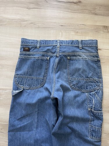 Vintage Lee 60s-70s 191Z Jelt Denim Carpenters SANFORIZED UNION MADE IN USA - Picture 4 of 9