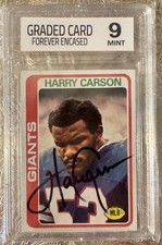 Topps 1978 Topps Harry Carson New York Giants Autographed Football Card #393