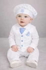Baby Boys Christening Outfit / Christening Suit 4pc Sailor Suit Light Blue