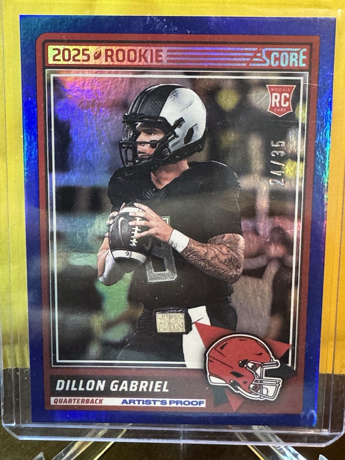 2025 Score Dillon Gabriel #41 RC Blue Artist’s Proof 24/35 - Browns