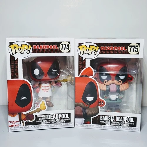 Funko Pop - Backyard Griller Deadpool #774 & Barista Deadpool #775 Set of 2