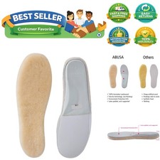 Cushioned Sheepskin Foot Pads for Size 10 - Enhance Comfort  Circulation