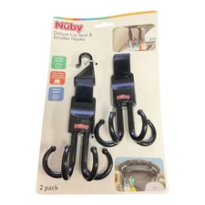 *NEW* Nuby Deluxe Car Seat & Stroller Hooks (2 Pack)