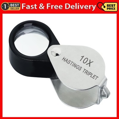 Hastings Triplet Loupe 10X Jewelers Loupe Foldable Pocket Loupe Magnifier G