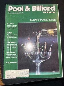 Pool & Billiard Magazine January 1991 – Vintage Billiards / Pool Collectible