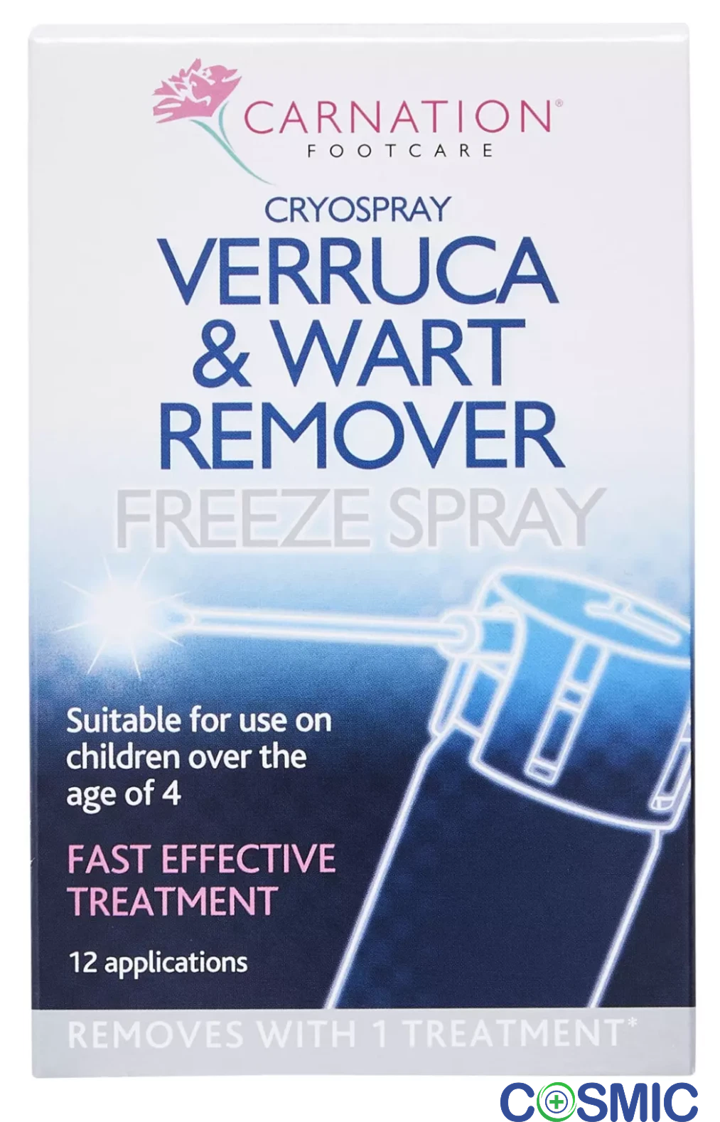 Carnation Freeze Spray 50ml Verruca and Wart Remover Fast Effective Treatment