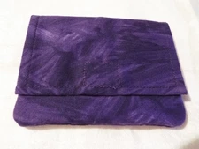 Dark Purple Print Wonder Wallet -Lots of Pockets -Small and Compact