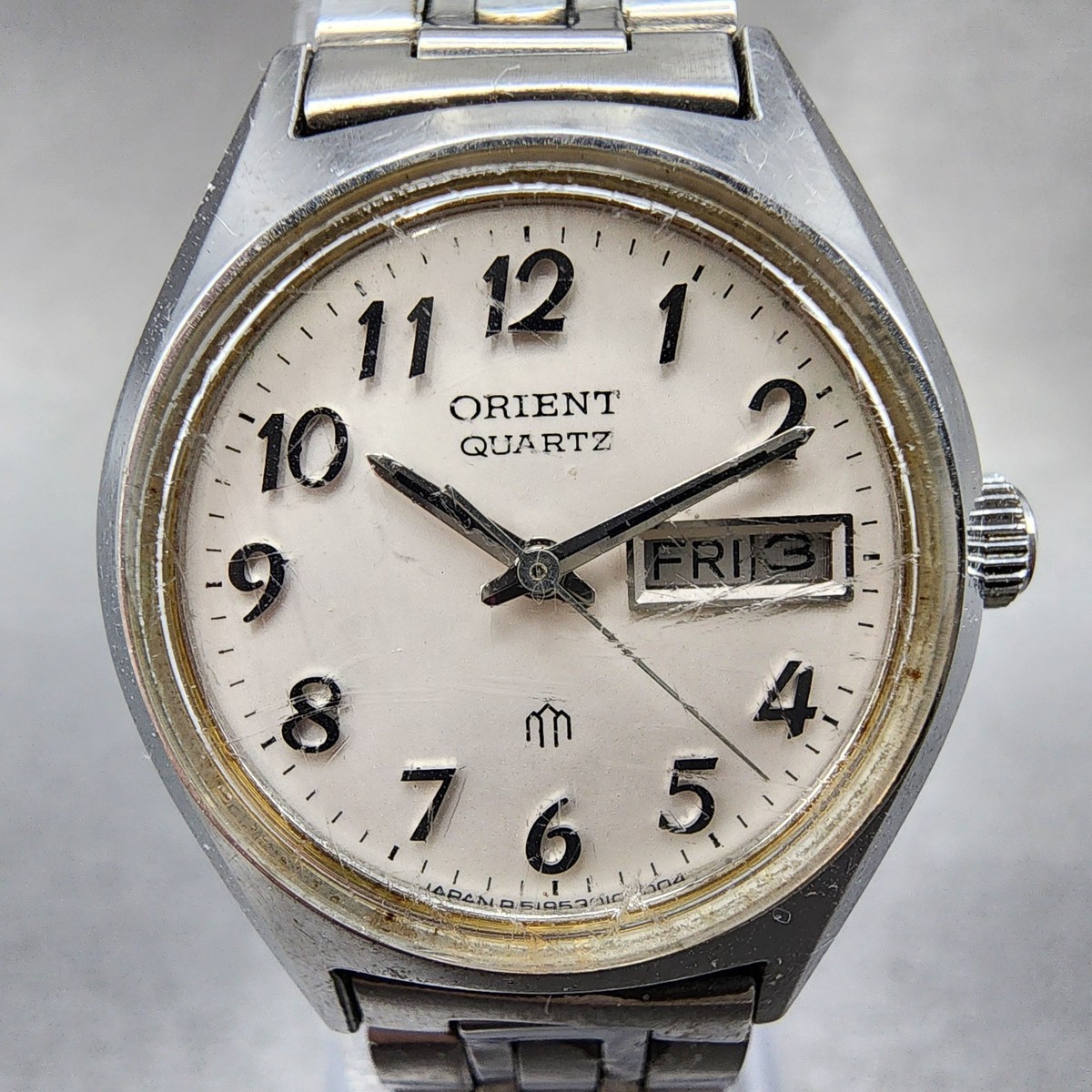 Orient Watch Women 25mm White Dial Steel Daydate Round E519301