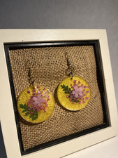 Round Yellow Resin Dangle/Drop Hook Earrings,...