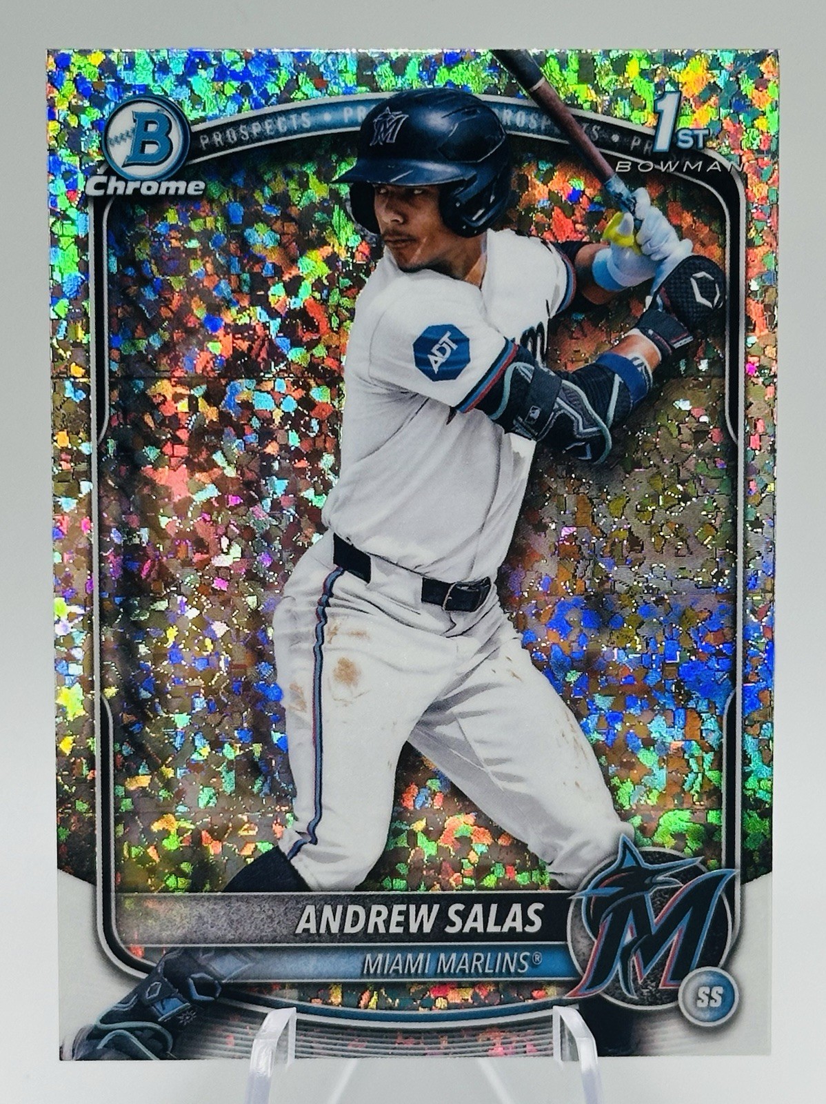 2025 Bowman Chrome ANDREW SALAS 1st Mini Diamond Ref. #BCP-156 Marlins Prospect