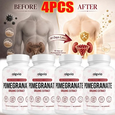 4X Alevia Pomegranate Capsules 60ct Organic Extract Antioxidant US