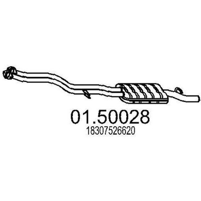 MTS 01.50028 Mittelschalldämpfer Schalldämpfer für BMW 5 Limousine (E60)