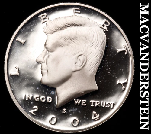 2004-S Silver Kennedy Half Dollar-Choice Gem Proof Lustrous No Reserve #i4577