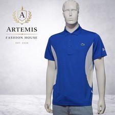 Lacoste x Novak Djokovic Men's Regular Fit Royal Blue Fan Sport Polo Size Large