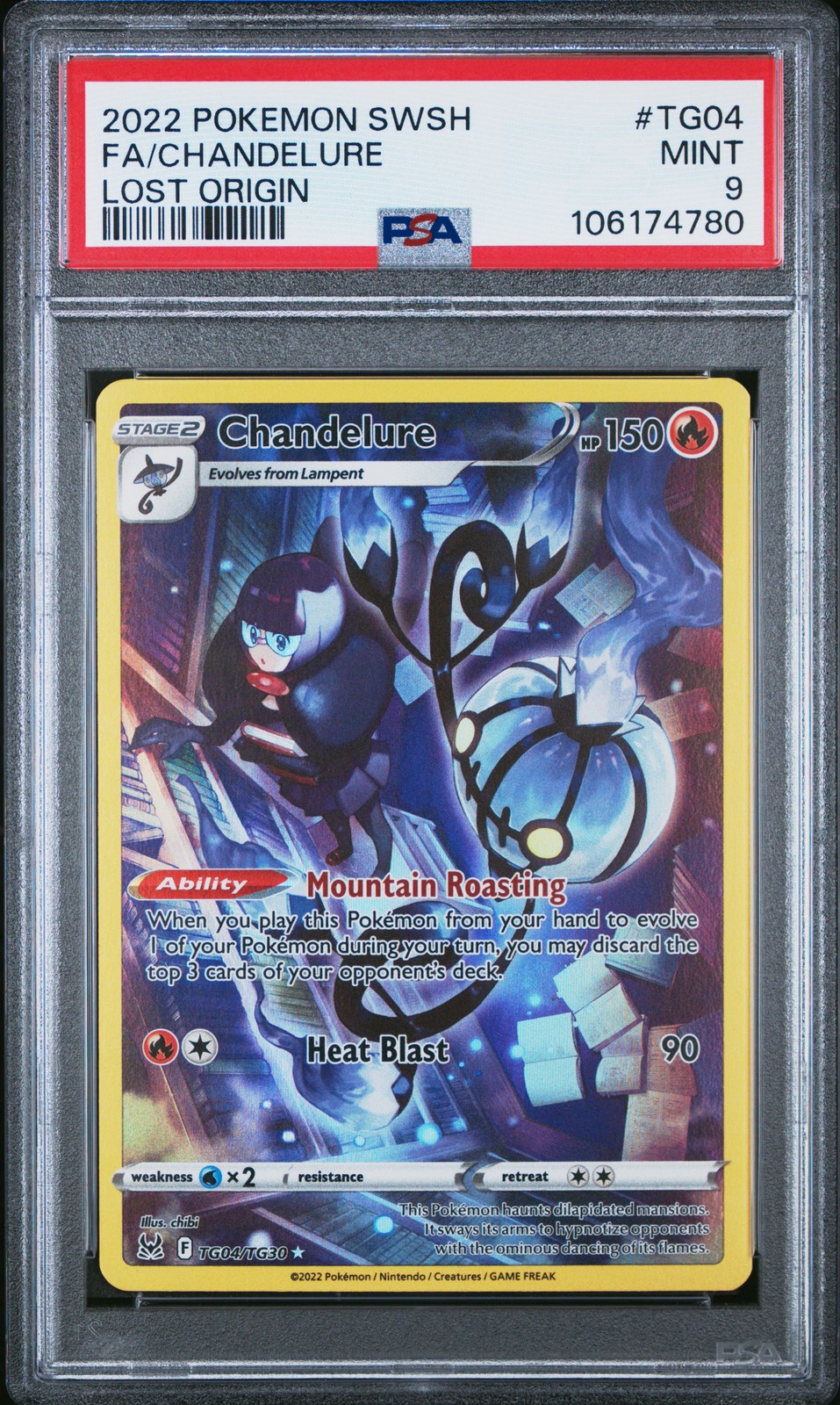 PSA 9 Chandelure Lost Origin #TG04 2022 Pokemon Lost Origin 106174780
