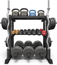 Dumbbell Rack Stand Only, 3 Tier Adjustable Height & Angle 1100LBS