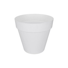ELHO Pot de fleurs rond avec roues Loft Urban - Ø 40 cm - Blanc