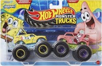 Squarepants Spongebob + Patrick Die-Cast 1:64 Hot Wheels Monster Trucks 2-Pack