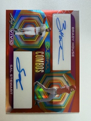 2022 Leaf Vivid - Colorful Combos Brady House, Sal Stewart #CC-5 Red /35