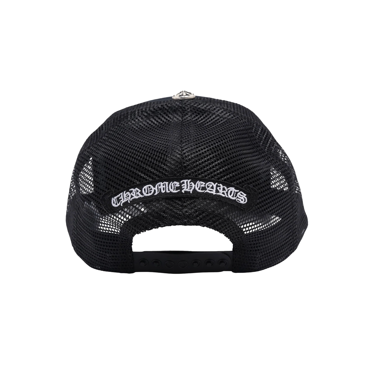 Chrome Hearts Cemetery Cross Patch Trucker Hat Black | eBay