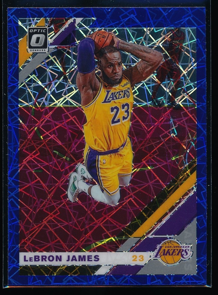 2019-20 Panini Donruss Optic LeBron James #60 Blue Velocity Prizm Base Card