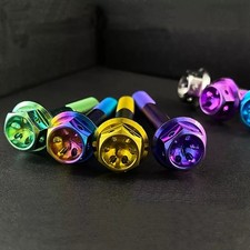 4 Pcs Titanium Bolt M10x1.25/1.5mm Hex Flange Head 20,25,30,35,40,45,50,55-90mm